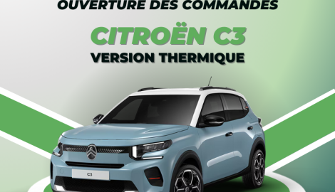 Ouverture des commandes de la Citroën C3 thermique