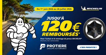 JUSQU'À 120 €REMBOURSÉS SUR VOS PNEUS MICHELIN 