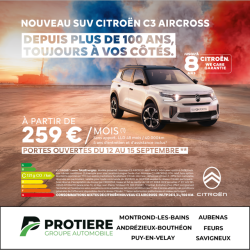 PORTES OUVERTES DU 12 AU 15 SEPTEMBRE
