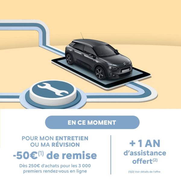 50€ OFFERT DANS NOS ATELIERS CITROEN